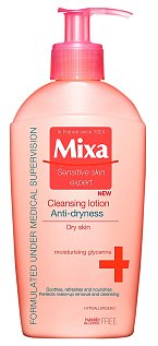 Hypoalergenní Cleansing lotion pro citlivou pleť, Mixa, 200 ml 119 Kč.