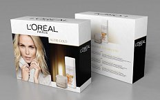 Vánoční balíček L´Oréal Paris Nutrigold nabízí kombinaci denního krému L´Oréal Paris Nutrigold a rozjasňujícího pleťového mléka Sublime Glow. Řada je určena pro ženy od 25 let. Cena 325 Kč.