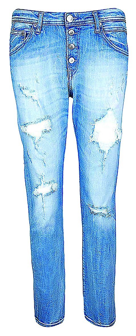 Roztrhané džíny model Pilar tahám pořád. REPLAY, 5200 Kč