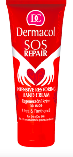 SOS Repair hloubková intenzivní regenerace a hydratace na suché a popraskané ruce, Dermacol, 75 ml 89 Kč.