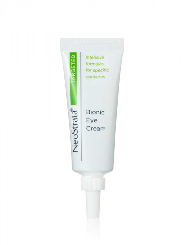Jemný zvláčňující oční krém Bionic Eye cream plus vhodný i pro citlivou pleť, obsahuje pro-vitamin A, www.neostrata.cz, 15g za 1200 Kč.