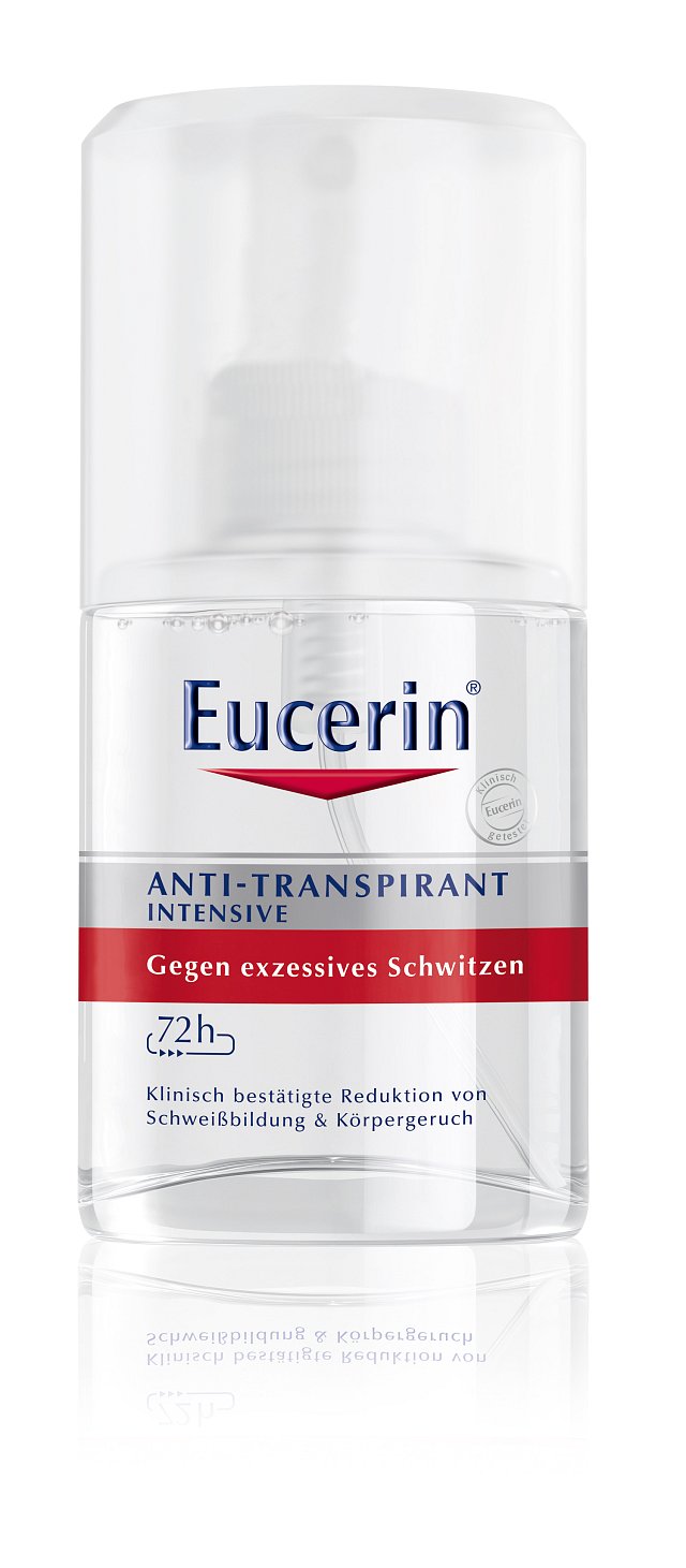 Intenzivní antiperspirant ve spreji, Eucerin, účinnost až 72 hodin, 199 Kč