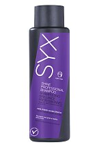 Šampón SYX Professional Shampoo Shine na unavené a suché vlasy bez lesku. K dostání v síti parfumerií Marionnaud, cena 99 Kč.
