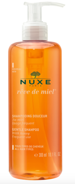 Jemný medový šampon Rêve de Miel, Nuxe, cena 300 Kč. 