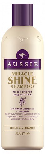 Šampon Aussie Miracle Shine je určen pro matné a unavené vlasy, které touží po lesku. Cena 149 Kč.