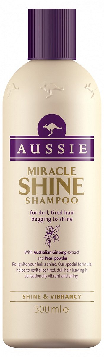 Šampon Aussie Miracle Shine je určen pro matné a unavené vlasy, které touží po lesku. Cena 149 Kč.