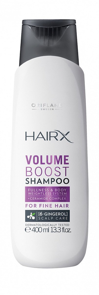 Objemový šampón HairX Oriflame. Cena 169 Kč.