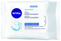 Čisticí pleťové ubrousky Aqua Effect, Nivea, 11 ￼￼￼￼￼￼￼￼25 ks 89 Kč