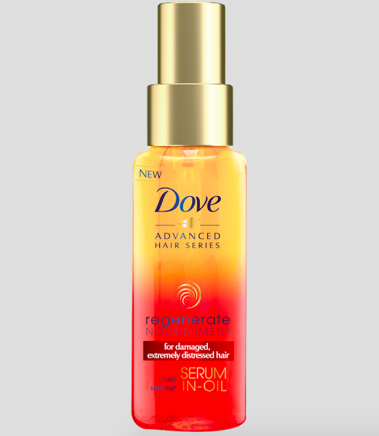 Dove Advanced Hair Series Regenerate Nourishment Sérum – hloubková regenerace a vyživení pro namáhané vlasy, Dove, cena 199,90 Kč.