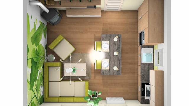 Návrh na přání: Kuchyně spojená s obývacím pokojem 3