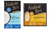 Řada Nature box, tuhé tělové mýdlo s kokosovým olejem, 119,90 Kč, tuhý šampon s arganovým olejem, 139 Kč