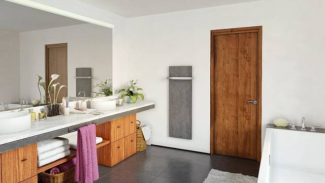Keramický sálavý panel s madlem na ručníky je ideálním elektrickým vytápěním do koupelny