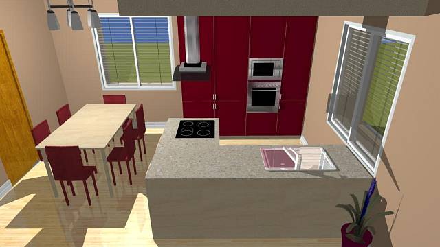 3D návrh - kuchyně 3