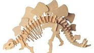 3D puzzle z překližkových dílů poslouží nejen jako hračka pro malé i větší, ale současně jako půvabná dekorace. Stegosaurus složený z 51 dílků má rozměry 39 x 27 x 20 cm. Jako jednoho z mnoha praještěrů ho prodává firma Elfi-dřevěné hračky.cz (cena 280...