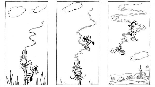 Ukázka nejstaršího komiksu s Ferdou Mravencem