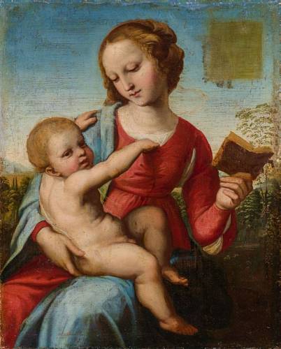 Raffael Santi, kopie z 19. století, Panna Marie s dítětem