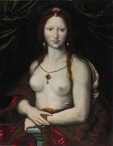 Leonardo da Vinci - falzum, Joos van Cleve, 2. čtvrtina 16. století, Mona Vanna Nuda