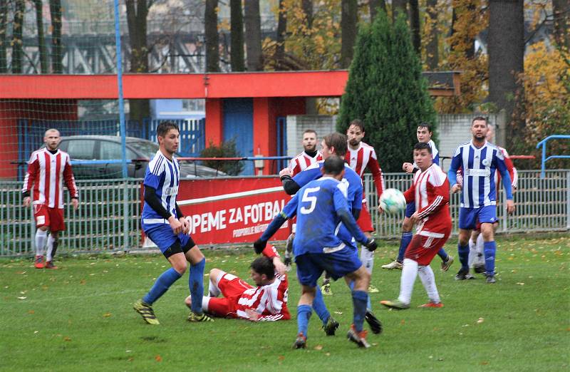 Roudnice (v bílomodrém) - Proboštov, I. A třída 2019/2020.