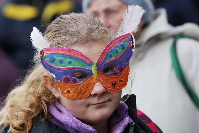 Tradiční masopust na Mírovém náměstí v Litoměřicích