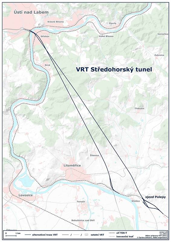 VRT Středohorský tunel.