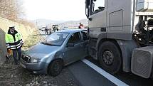 Dopravní nehoda u Lovosic, pondělí 30.1.2012.