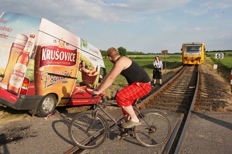 Střet vlaku a dodávky u Úpohlav