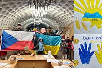 Ukrajinské děti malovaly v charkovském metru.