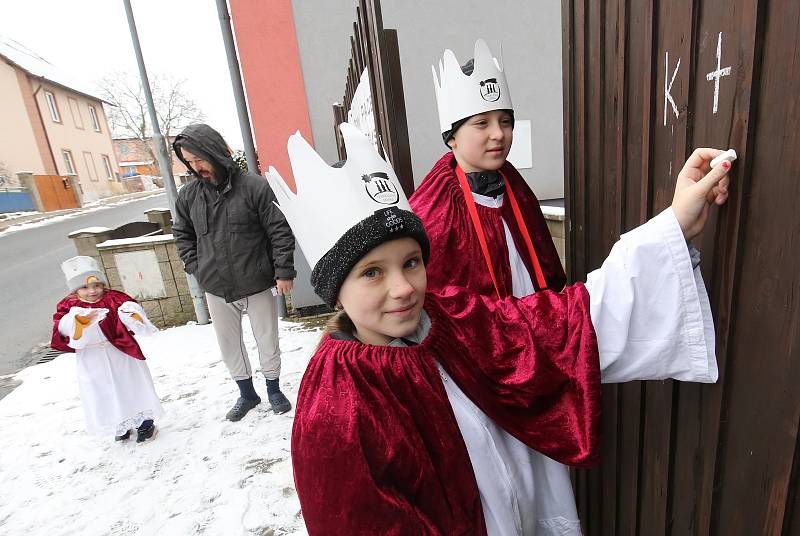 Tříkrálová sbírka v Žitenicích na Litoměřicku.