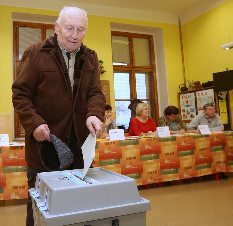 Prezidentské volby v Třebenicích na Lovosicku. Sobota 13. ledna