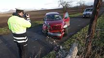 Havárie osobního automobilu u Sedlece