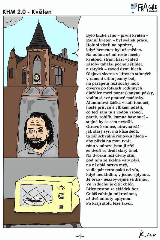Fafák inspiroval v roce 2013 ke komiksu o Máchovi litoměřického umělce Jana Kacara