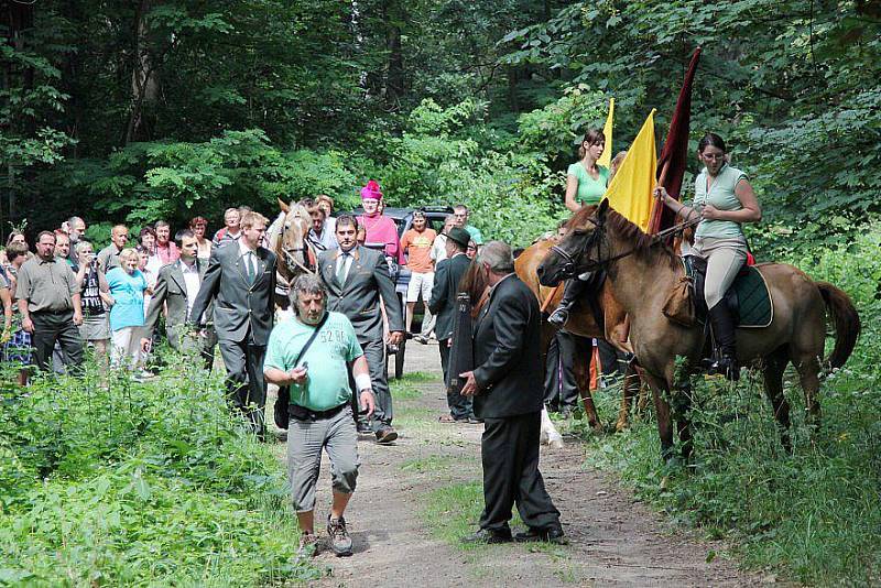 Vysvěcení kapličky sv. Huberta u Libochovan.