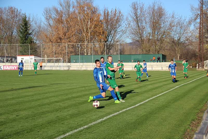 Lovosice (v modrém) - Žatec (v zeleném), KP