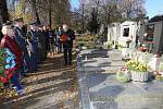 Uctění památky generála Františka Chábery na hřbitově v Litoměřicích