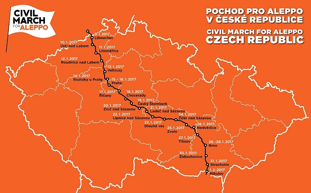 Kudy aktivisté půjdou přes Českou republiku