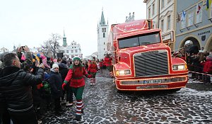 Vánoční Coca-cola kamion dorazil do Litoměřic.