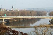 Most generála Chábery v Litoměřicích těsně po dokončení.