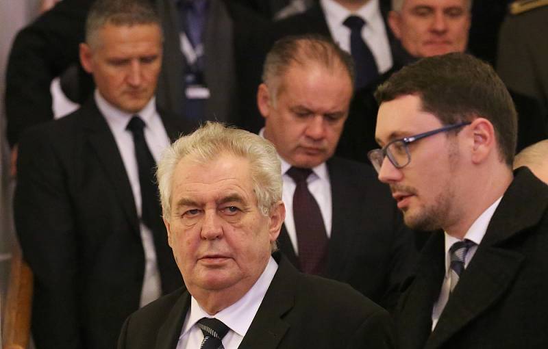 Miloš Zeman a Andrej Kiska v terezínském Muzeu ghetta