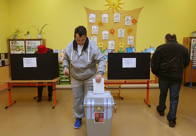 Prezidentské volby v Třebenicích na Lovosicku. Sobota 13. ledna