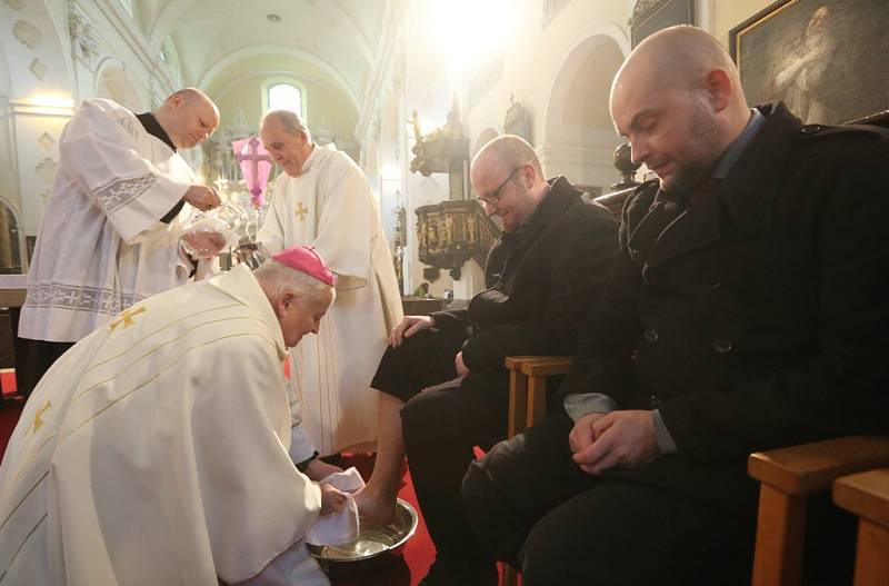 Večerní mše svatá na Zelený čtvrtek v Katedrále sv. Štěpána v Litoměřicích