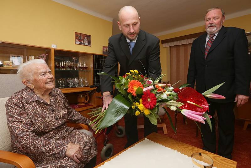 Hedvika Mazourková oslavila 100 let života