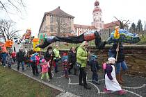 Tradiční rej masopustních masek v Roudnici nad Labem v roce 2018