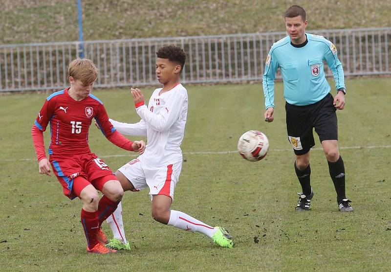 Přípravný fotbalový duel ČR U16 - Švýcarsko U16 1:1.