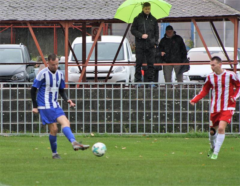 Roudnice (v bílomodrém) - Proboštov, I. A třída 2019/2020.