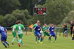 Divizní nováček (v modrém) porazil na domácím trávníku Nový Bor 2:0.