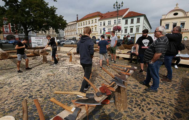 Budoucí tesaři ze střední školy z Krásného Března si přijeli zatesat do Litoměřic