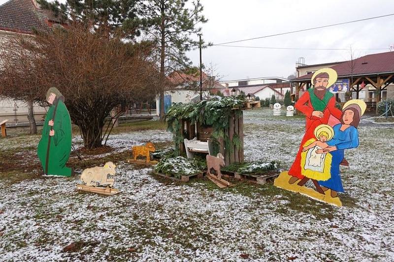 Vánoční výzdoba Masarykovy základní školy v Litoměřicích