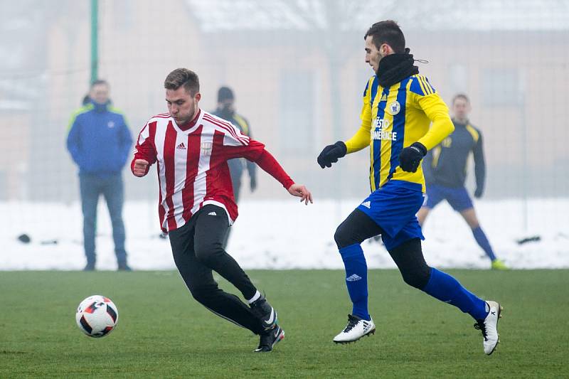 Přípravný fotbal Brozany (v červenobílém) - Litoměřicko 1:1