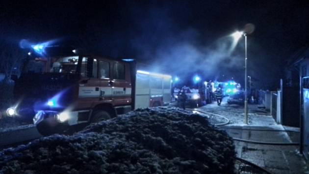 Zásah hasičů ve Ctiněvsi