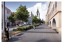 Ukázka z urbanistické studie revitalizace Dlouhé ulice. Vizualizace Jiří Kugl a Štěpán Kotous.